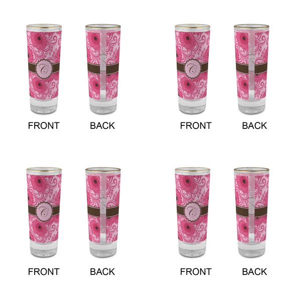 Gerbera Daisy Glass Shot Glass - 2 oz - Set of 4 - APPROVAL