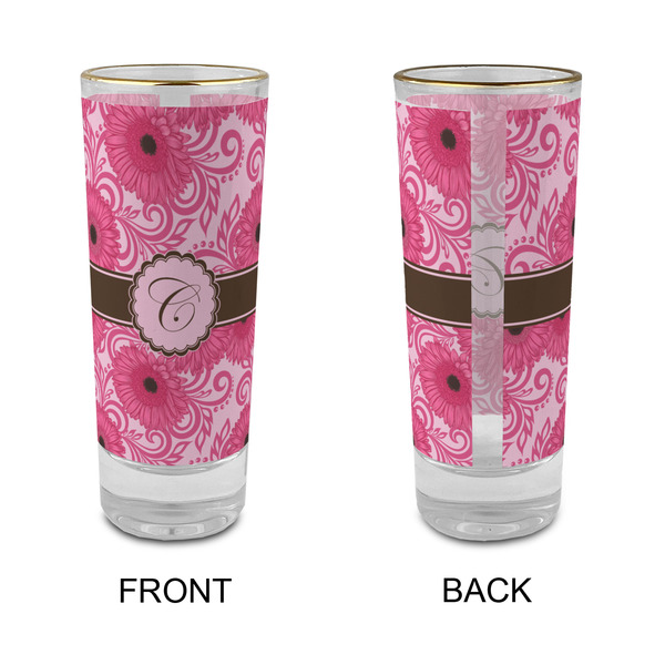 Gerbera Daisy Glass Shot Glass - 2 oz - Single - APPROVAL
