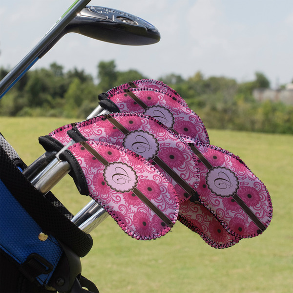 Gerbera Daisy Golf Club Cover - Set of 9 - On Clubs