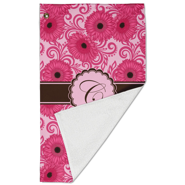 Gerbera Daisy Golf Towel - Folded (Large)