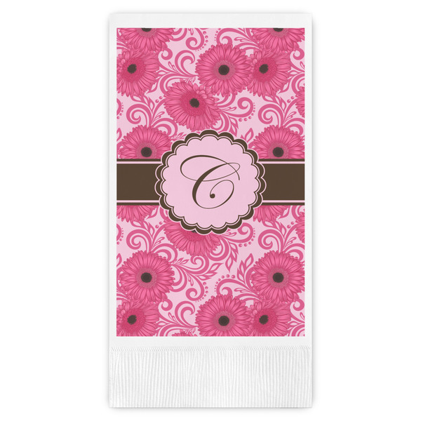 Custom Gerbera Daisy Guest Napkins - Full Color - Embossed Edge (Personalized)