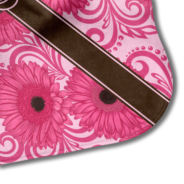 Gerbera Daisy Hooded Baby Towel- Detail Corner