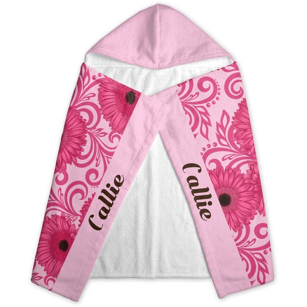 Gerbera Daisy Hooded Towel - Folded