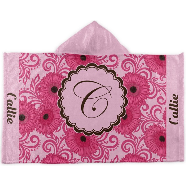 Custom Gerbera Daisy Kids Hooded Towel (Personalized)