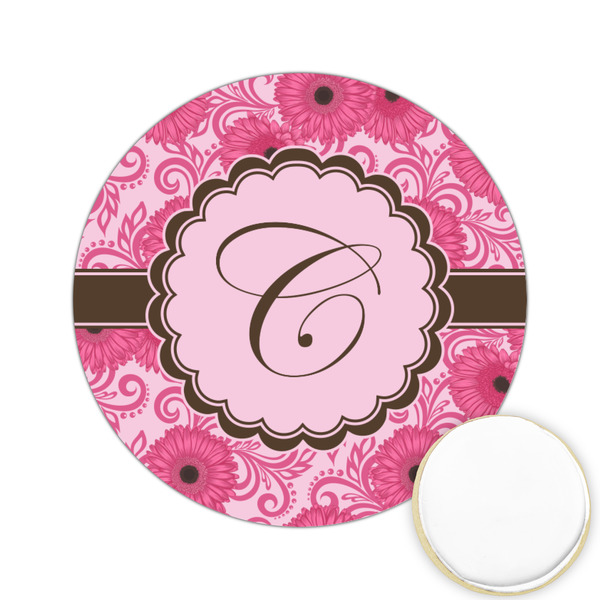 Custom Gerbera Daisy Printed Cookie Topper - 2.15" (Personalized)