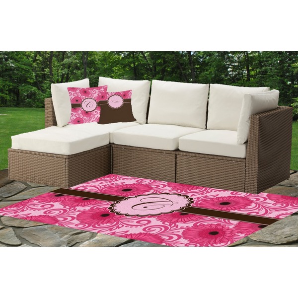Gerbera Daisy Outdoor Mat & Cushions
