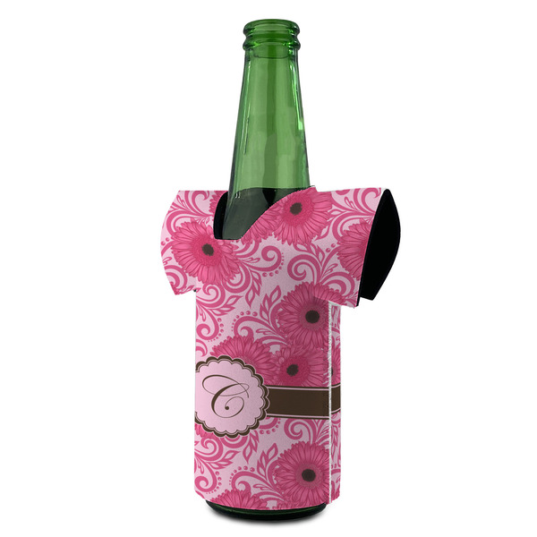 Gerbera Daisy Jersey Bottle Cooler - ANGLE (on bottle)