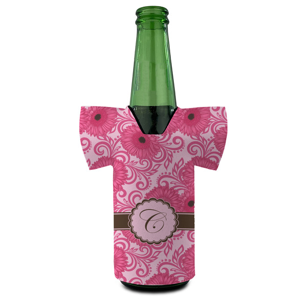 Gerbera Daisy Jersey Bottle Cooler - Set of 4 - FRONT (on bottle)