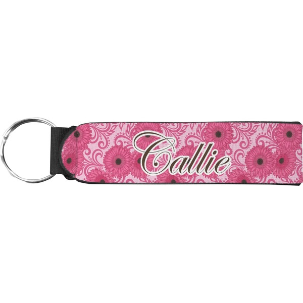 Custom Gerbera Daisy Neoprene Keychain Fob (Personalized)