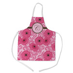 Gerbera Daisy Kid's Apron w/ Initial