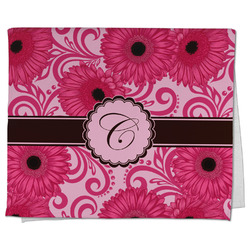 Gerbera Daisy Kitchen Towel - Poly Cotton w/ Initial