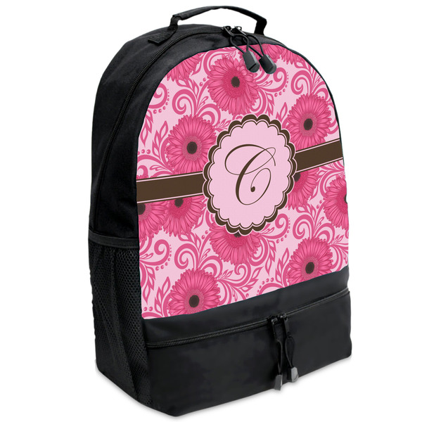 Custom Gerbera Daisy Backpacks - Black (Personalized)