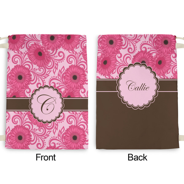 Gerbera Daisy Large Laundry Bag - Front & Back View