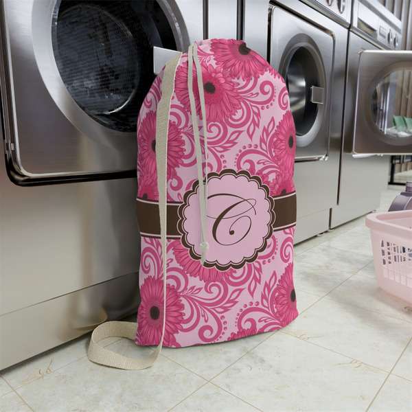 Gerbera Daisy Large Laundry Bag - In Context