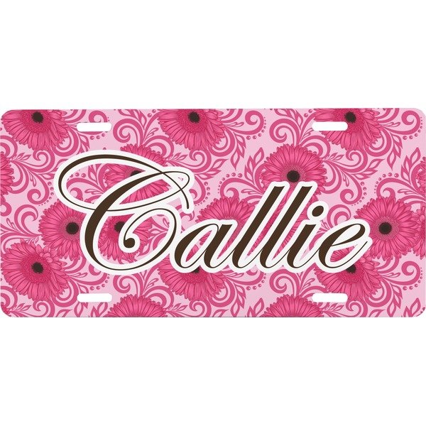 Custom Gerbera Daisy Front License Plate (Personalized)