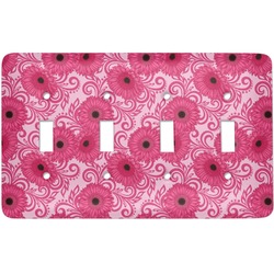 Gerbera Daisy Light Switch Cover (4 Toggle Plate)