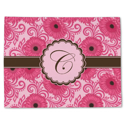 Gerbera Daisy Single-Sided Linen Placemat - Single w/ Initial