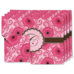 Gerbera Daisy Linen Placemat w/ Initial