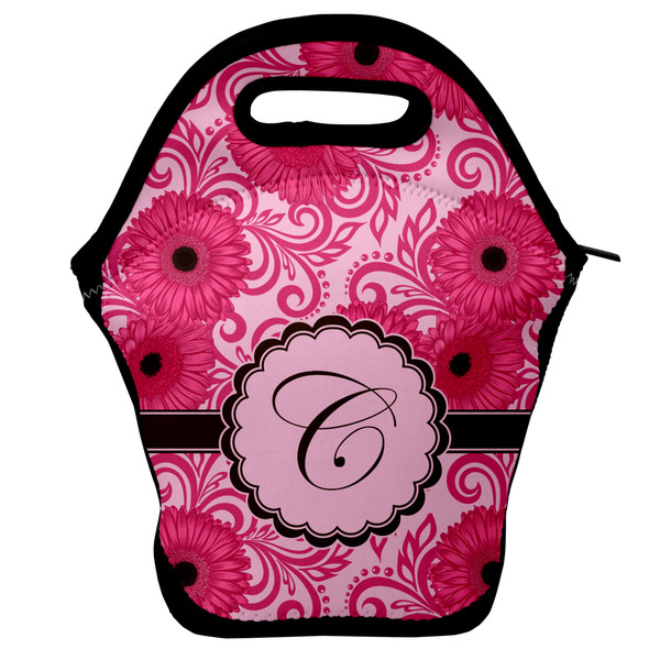Custom Gerbera Daisy Lunch Bag w/ Initial