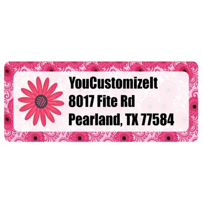 Custom Gerbera Daisy Return Address Labels (Personalized)