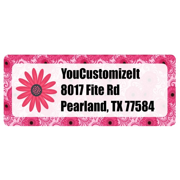 Custom Gerbera Daisy Return Address Labels (Personalized)