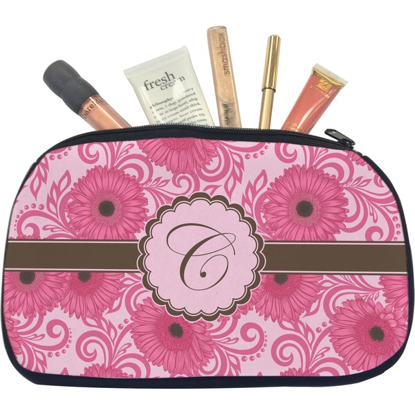 Custom Gerbera Daisy Makeup / Cosmetic Bag - Medium (Personalized)