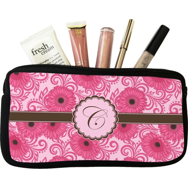 Custom Gerbera Daisy Makeup / Cosmetic Bag (Personalized)