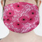 Gerbera Daisy Mask - Pleated (new) Front View on Girl