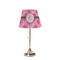Gerbera Daisy Poly Film Empire Lampshade - On Stand