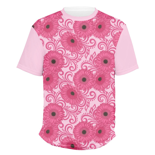 Custom Gerbera Daisy Men's Crew T-Shirt - 2X Large