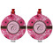 Gerbera Daisy Metal Ball Ornament - Front and Back