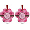 Gerbera Daisy Metal Paw Ornament - Front and Back