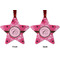 Gerbera Daisy Metal Star Ornament - Front and Back