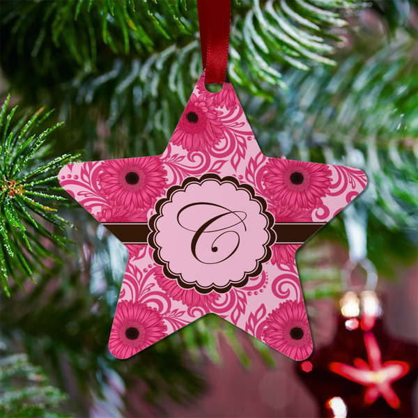 Gerbera Daisy Metal Star Ornament - Lifestyle