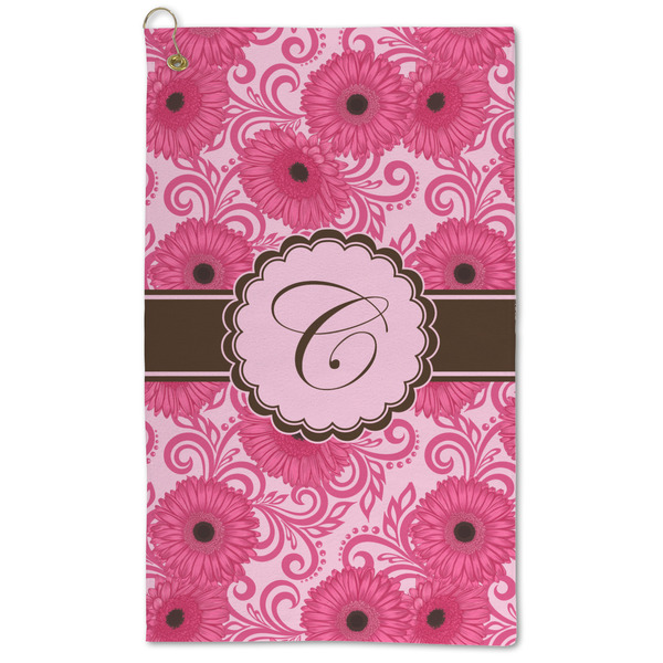 Custom Gerbera Daisy Microfiber Golf Towel (Personalized)