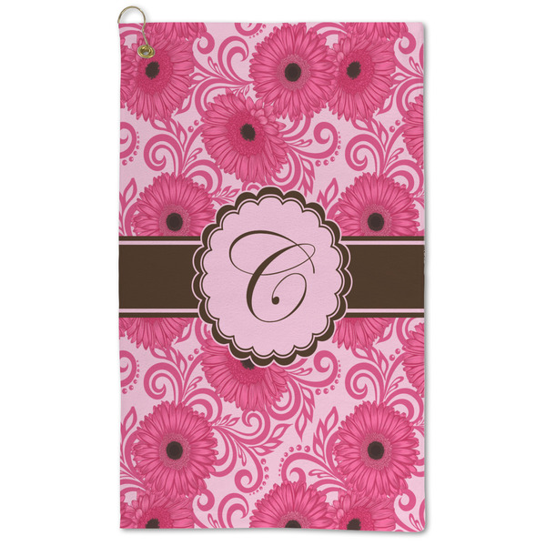 Custom Gerbera Daisy Microfiber Golf Towel (Personalized)