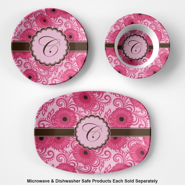 Gerbera Daisy Microwave & Dishwasher Safe CP Plastic Dishware - Group