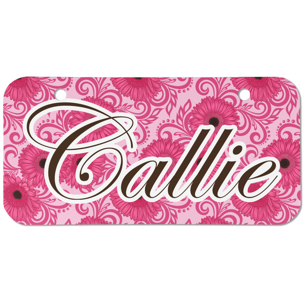 Custom Gerbera Daisy Mini/Bicycle License Plate (2 Holes) (Personalized)