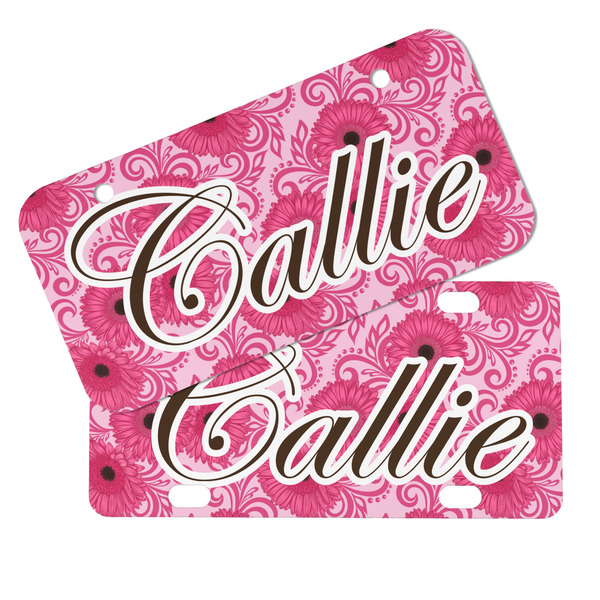 Gerbera Daisy Mini License Plates - MAIN (4 and 2 Holes)