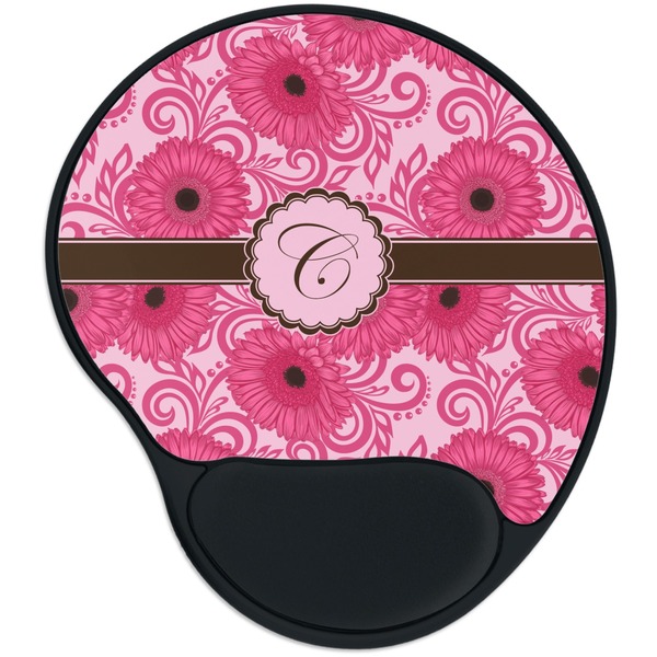 Custom Gerbera Daisy Mouse Pad with Wrist Support
