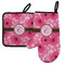Gerbera Daisy Left Oven Mitt & Pot Holder Set w/ Initial
