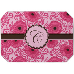 Gerbera Daisy Dining Table Mat - Octagon (Single-Sided) w/ Initial