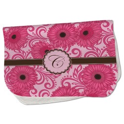 Gerbera Daisy Burp Cloth - Fleece w/ Initial