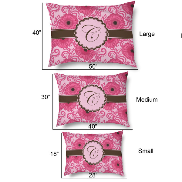 Gerbera Daisy Outdoor Dog Beds - SIZE CHART