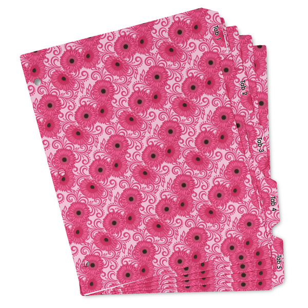 Custom Gerbera Daisy Binder Tab Divider Set (Personalized)