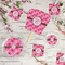 Gerbera Daisy Party Supplies Combination Image - All items - Plates, Coasters, Fans