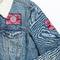 Gerbera Daisy Patches Lifestyle Jean Jacket Detail