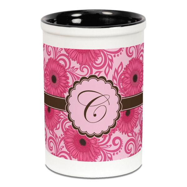 Gerbera Daisy Pencil Holder - Black