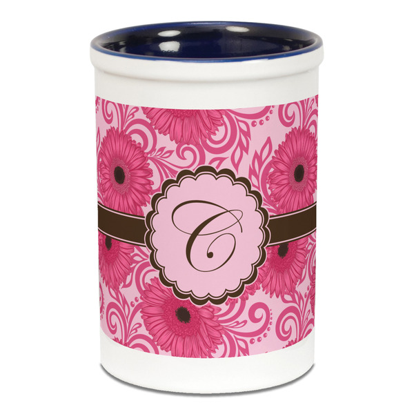 Gerbera Daisy Pencil Holder - Blue