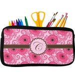 Gerbera Daisy Neoprene Pencil Case - Small w/ Initial